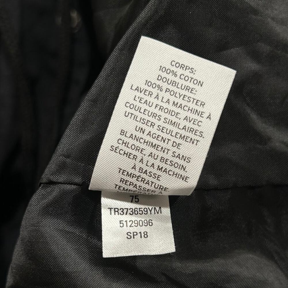 The Rail Black Coach Jacket Men’s Medium Snap Front Cotton Lined Lightweight - Picture 6 of 8